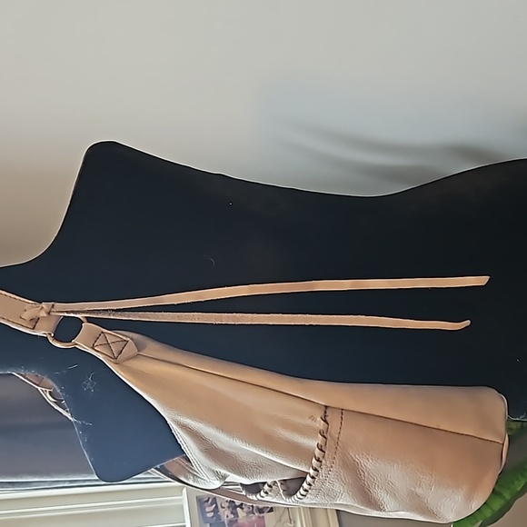 Anthropologie MARGOT Cream Leather Hobo - Picture 5 of 12